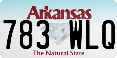 AR license plate 783WLQ