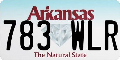 AR license plate 783WLR