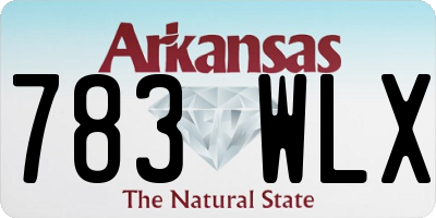 AR license plate 783WLX