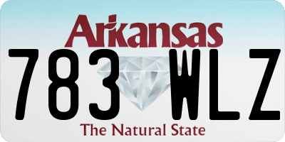 AR license plate 783WLZ