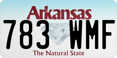AR license plate 783WMF
