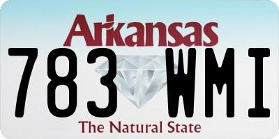 AR license plate 783WMI