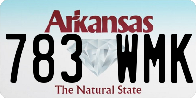 AR license plate 783WMK