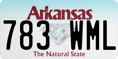 AR license plate 783WML