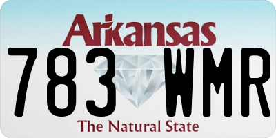 AR license plate 783WMR