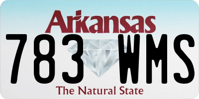 AR license plate 783WMS
