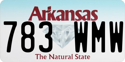 AR license plate 783WMW