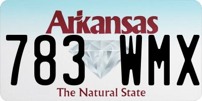 AR license plate 783WMX