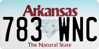AR license plate 783WNC