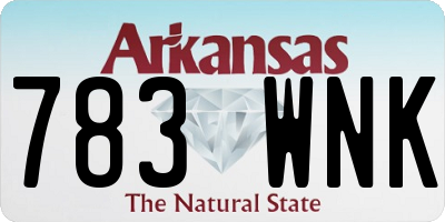 AR license plate 783WNK