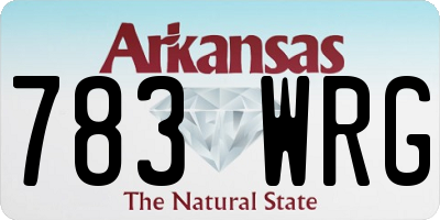 AR license plate 783WRG
