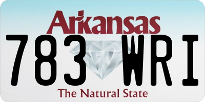 AR license plate 783WRI