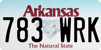 AR license plate 783WRK