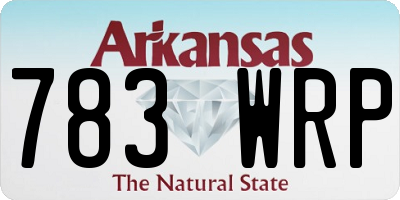 AR license plate 783WRP