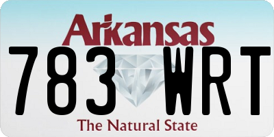 AR license plate 783WRT