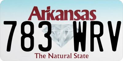 AR license plate 783WRV