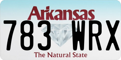 AR license plate 783WRX