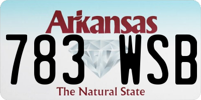 AR license plate 783WSB