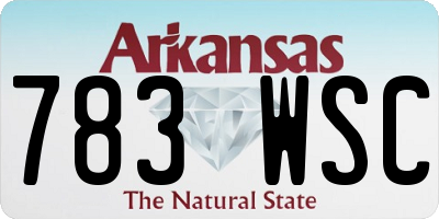 AR license plate 783WSC