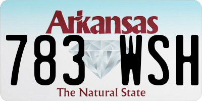 AR license plate 783WSH