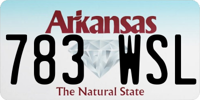 AR license plate 783WSL