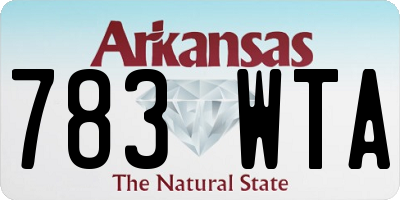 AR license plate 783WTA