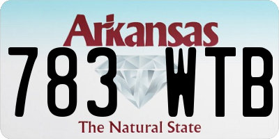 AR license plate 783WTB