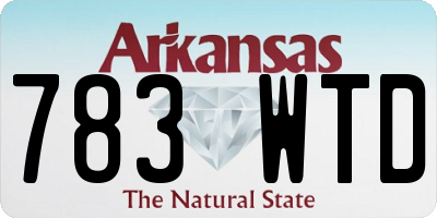AR license plate 783WTD
