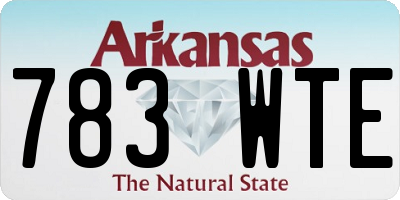 AR license plate 783WTE