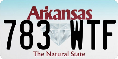 AR license plate 783WTF