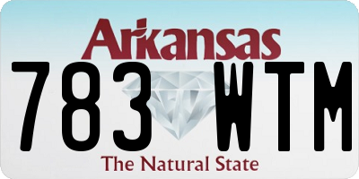 AR license plate 783WTM