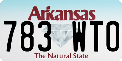 AR license plate 783WTO
