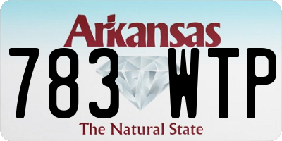 AR license plate 783WTP