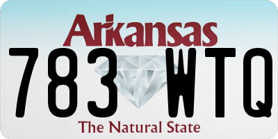 AR license plate 783WTQ