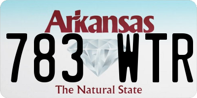 AR license plate 783WTR