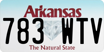 AR license plate 783WTV