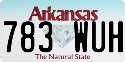 AR license plate 783WUH