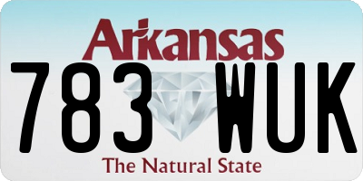 AR license plate 783WUK