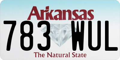 AR license plate 783WUL