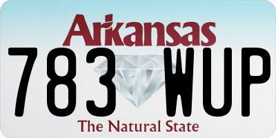 AR license plate 783WUP