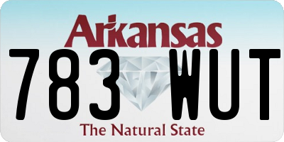 AR license plate 783WUT