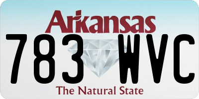 AR license plate 783WVC