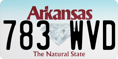 AR license plate 783WVD