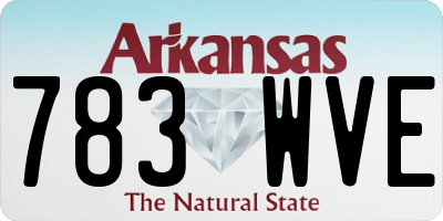 AR license plate 783WVE