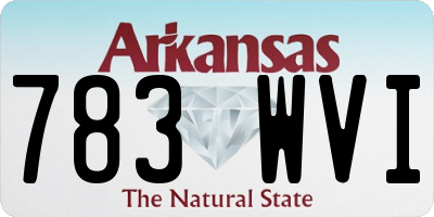 AR license plate 783WVI