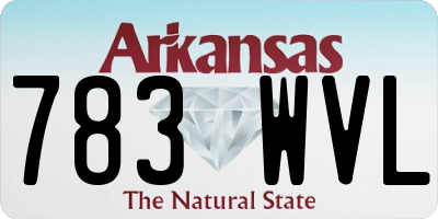 AR license plate 783WVL