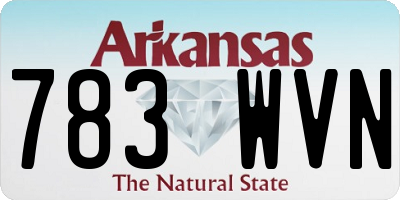 AR license plate 783WVN