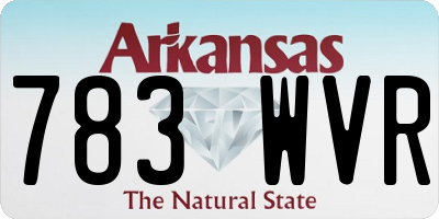 AR license plate 783WVR