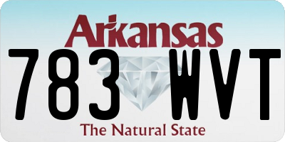 AR license plate 783WVT