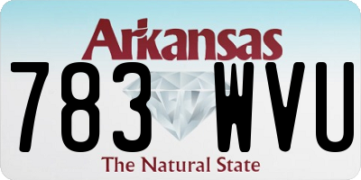 AR license plate 783WVU